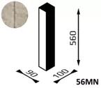 Palisada łupana Mogielica 56MN wysokość 56cm x szerokość 10cm x grubość 9cm kolor piaskowy / Joniec