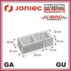 Bloczek łupany Gorc L GA+GU 26+12x22x16 kolor bronzyt/ Joniec