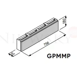 Bloczek łupany Gorc Peak GPMMP 75,6x9,7x18 kolor czarny