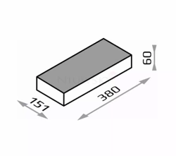 Chodnik łupany Bruk38 38x15,1x6 kolor piaskowy