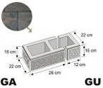 Bloczek łupany Gorc L GA+GU 26+12x22x16 kolor bronzyt/ Joniec