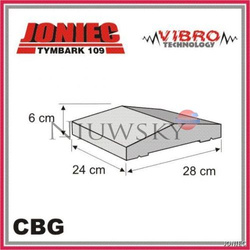 Daszek na murek CBG 24x28x6 (gorc L) kolor kremowy  / Joniec