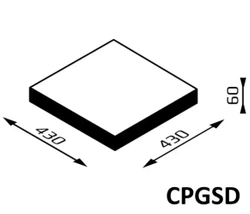 Daszek na słupek CPGSD 43/43/6 kolor czarny / Joniec