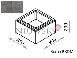 Bloczek słupkowy Roma BRDM 36/36/20 kolor gagat / Joniec