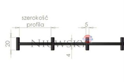 Przekładka do profili o wymiarach 60mm ilość zatok 6