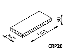 Daszek na murek CRP20 50,4x20x5 alba / Joniec