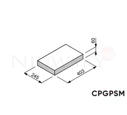 Daszek Gorc Peak CPGPSM 40,3x24,5x6 kolor czarny 