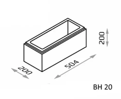 Bloczek Roma Horizon BH20 50,4/20/20 kolor magnetyt / Joniec