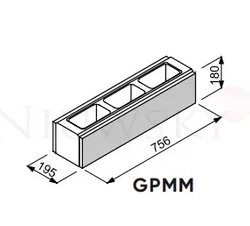 Bloczek łupany Gorc Peak GPMM 75,6x19,5x18 kolor onyx