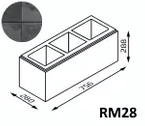 Bloczek Roma Mega RM28 75,6x28x28,8 kolor lidyt