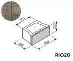 Bloczek skarpowy Rio RIO20 45x28x20 kolor piryt