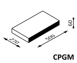 Daszek na murek CPGC 42/27/6 kolor czarny /Joniec