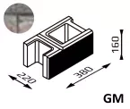 Bloczek łupany na murek Gorc L GM 38x22x16 kolor getyt/ Joniec