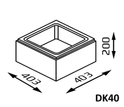 Gazon betonowy Proflor DK40 40,3x40,3x20 kolor szary / Joniec