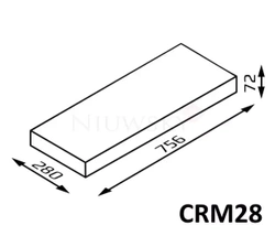 Daszek Roma Mega CRM28 75,6x28x7,2 kolor aragon